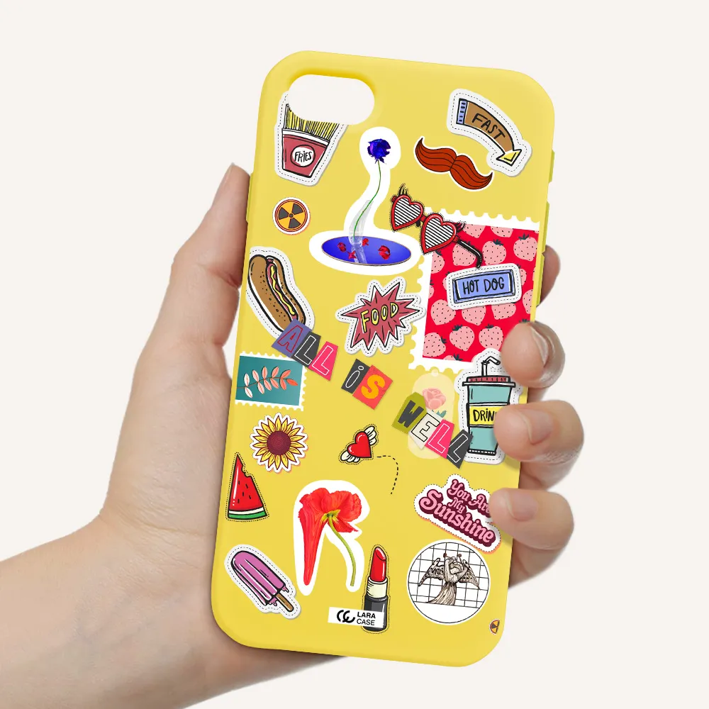 All Is Well Apple iPhone se 2020 Silicone canary yellow Case