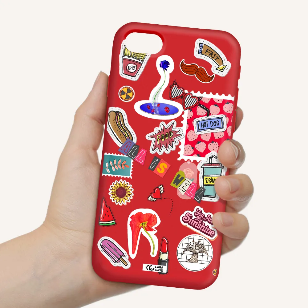 All Is Well Apple iPhone se 2020 Silicone Imperial Red Case