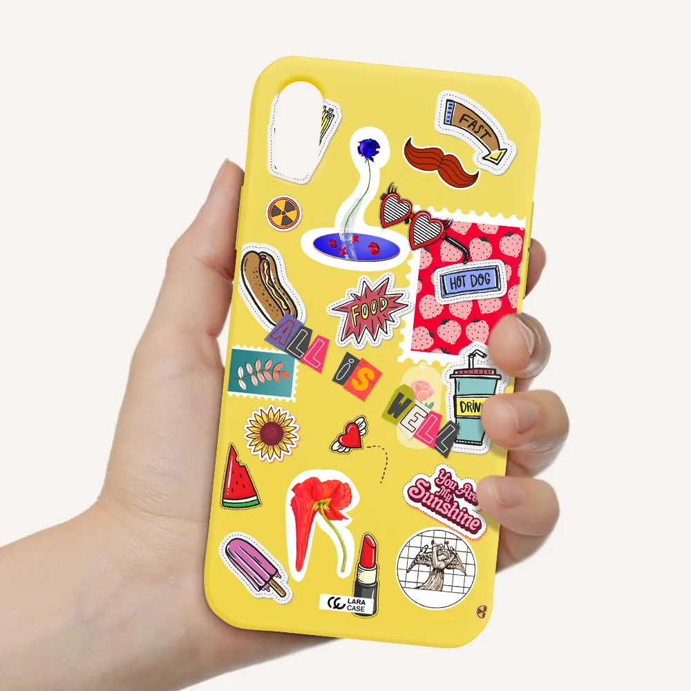 All Is Well Apple iPhone X Silicone canary yellow Case