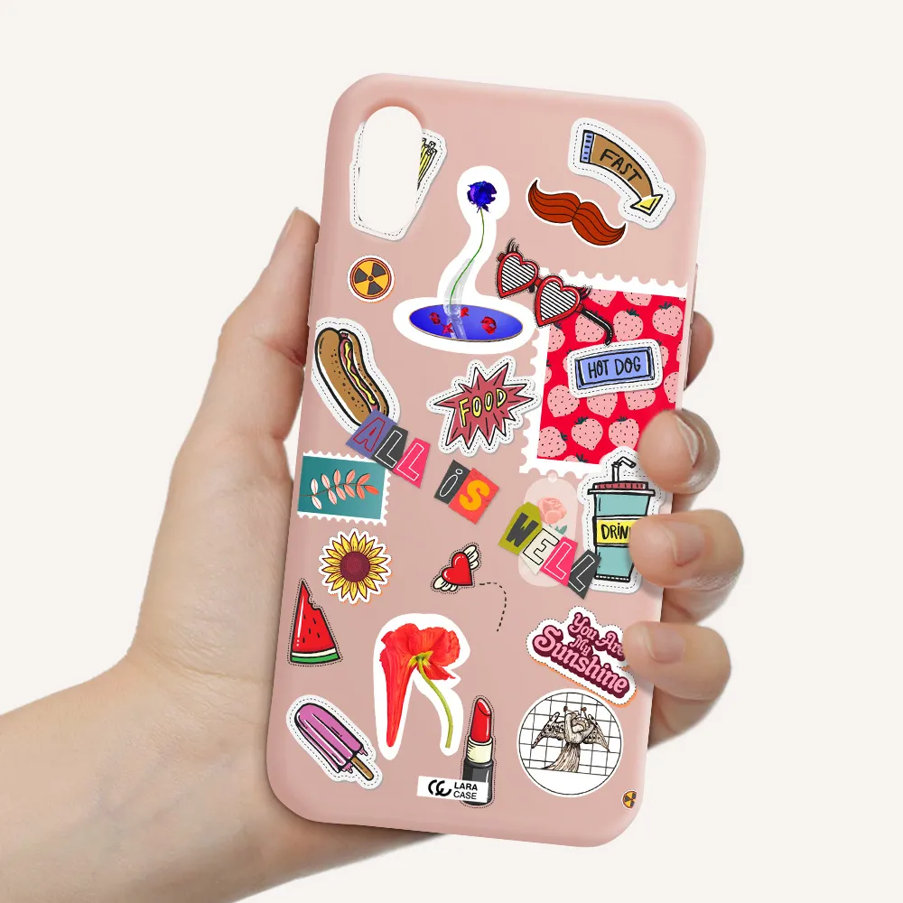 All Is Well Apple iPhone X Silicone pastel pink Case