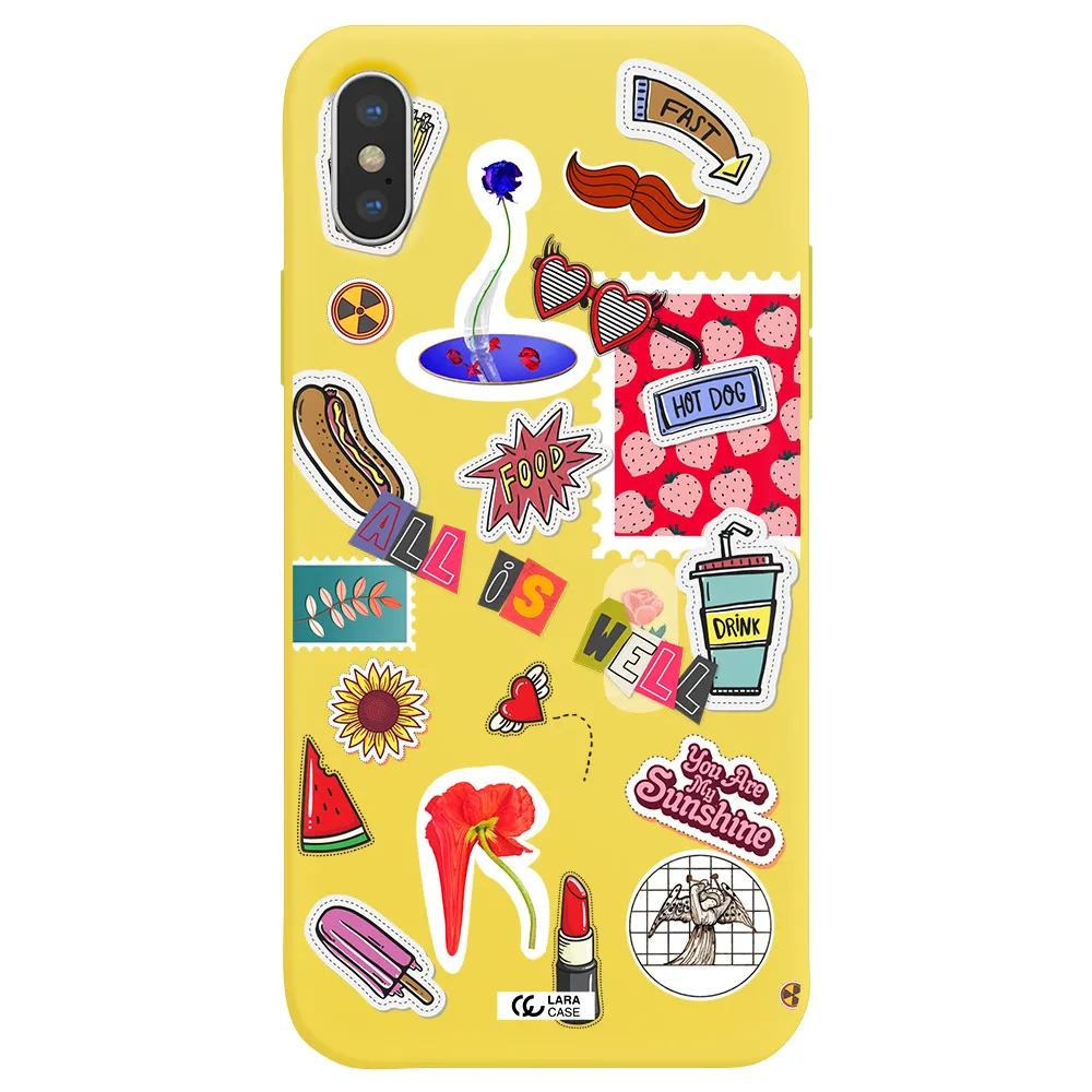 All Is Well Apple iPhone XS Silicone canary yellow Case