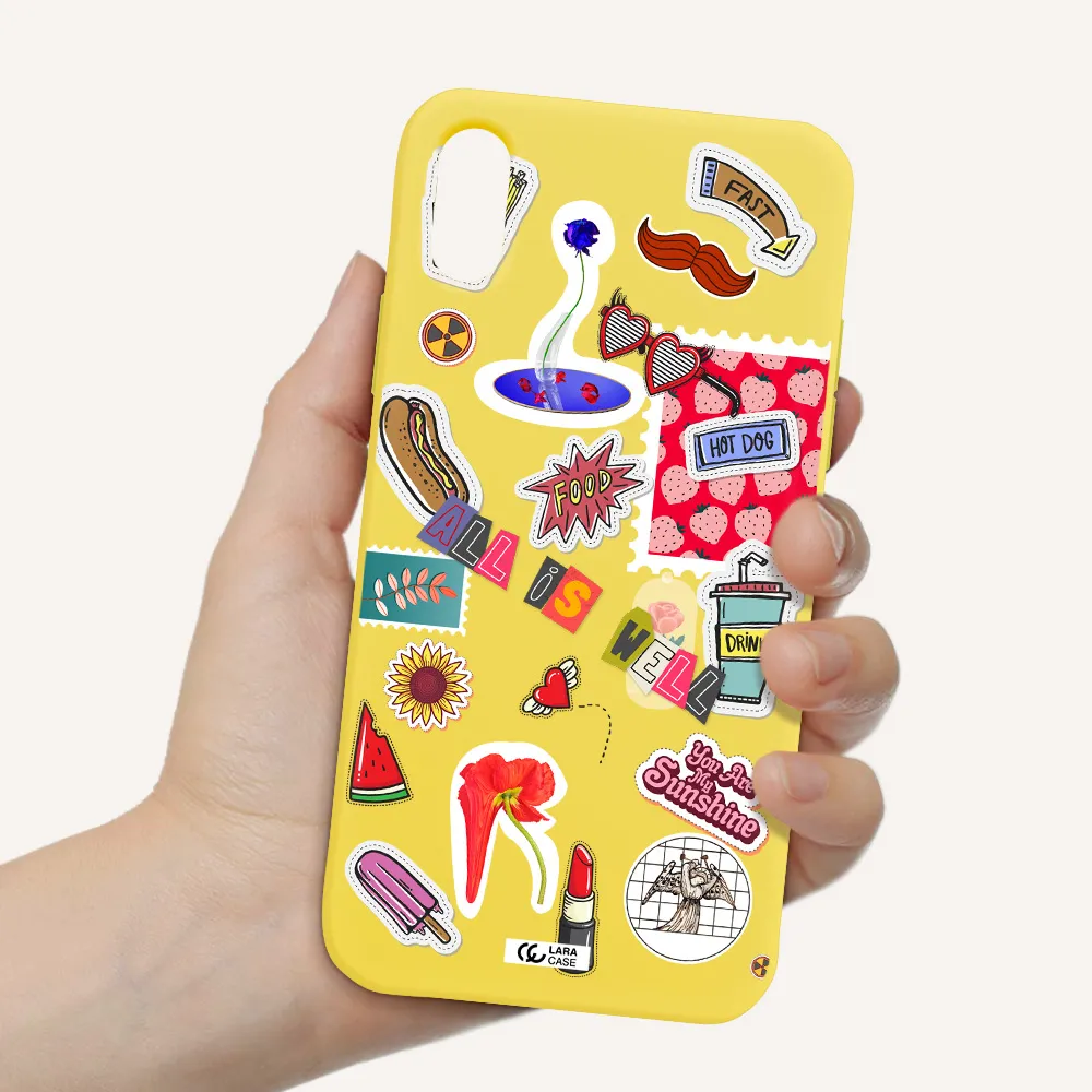 All Is Well Apple iPhone XS Silicone canary yellow Case