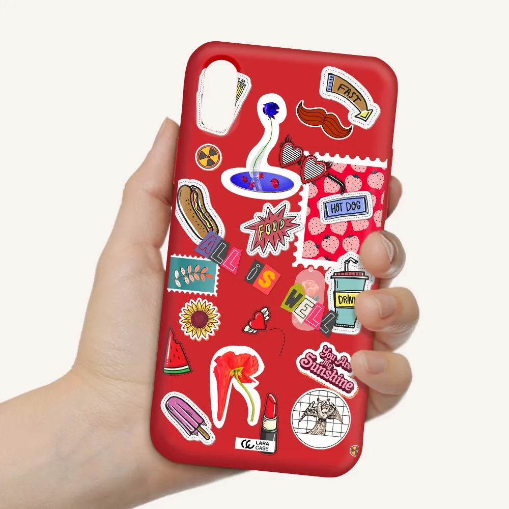 All Is Well Apple iPhone XS Silicone Imperial Red Case