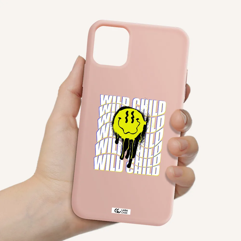Wild Child Apple iPhone 11 Silicone pastel pink Case