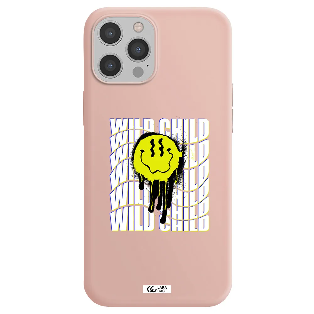Wild Child Apple iPhone 12 pro max Silicone pastel pink Case