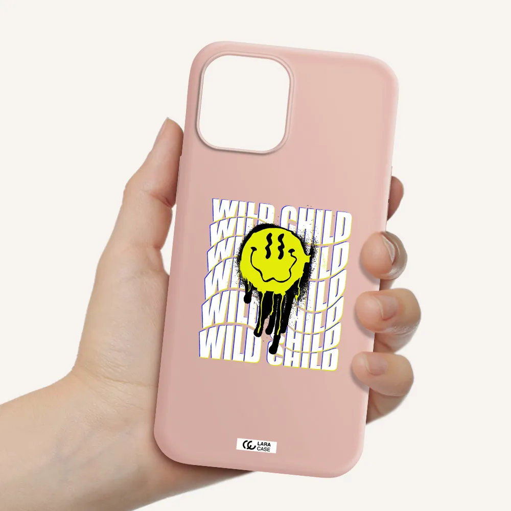 Wild Child Apple iPhone 12 pro Silicone pastel pink Case