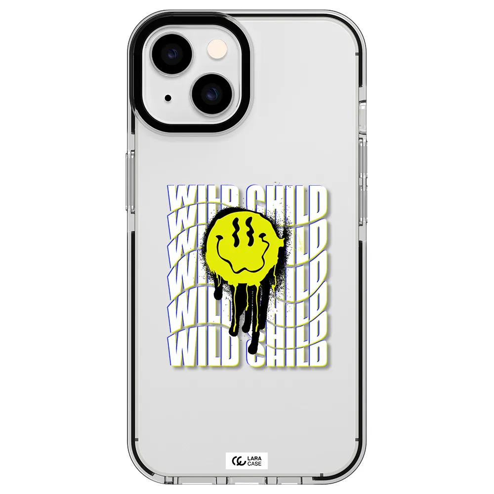 Wild Child Apple iPhone 14 impact black border Case