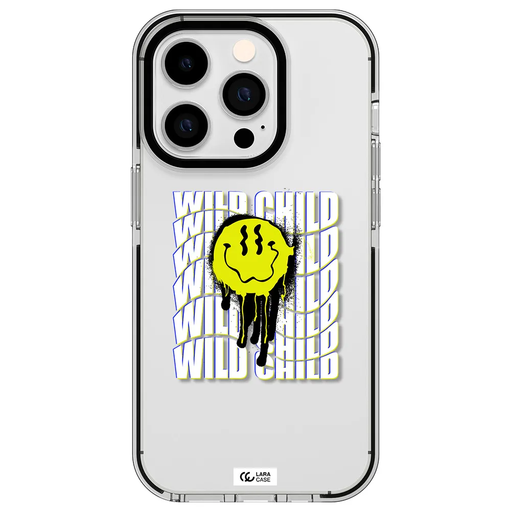 Wild Child Apple iPhone 14 pro impact black border Case