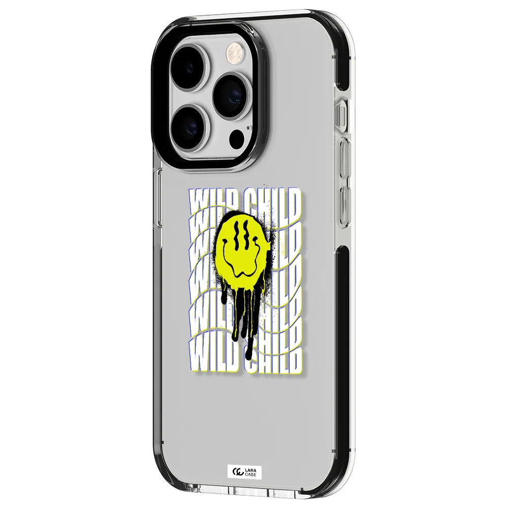Wild Child Apple iPhone 14 pro impact black border Case