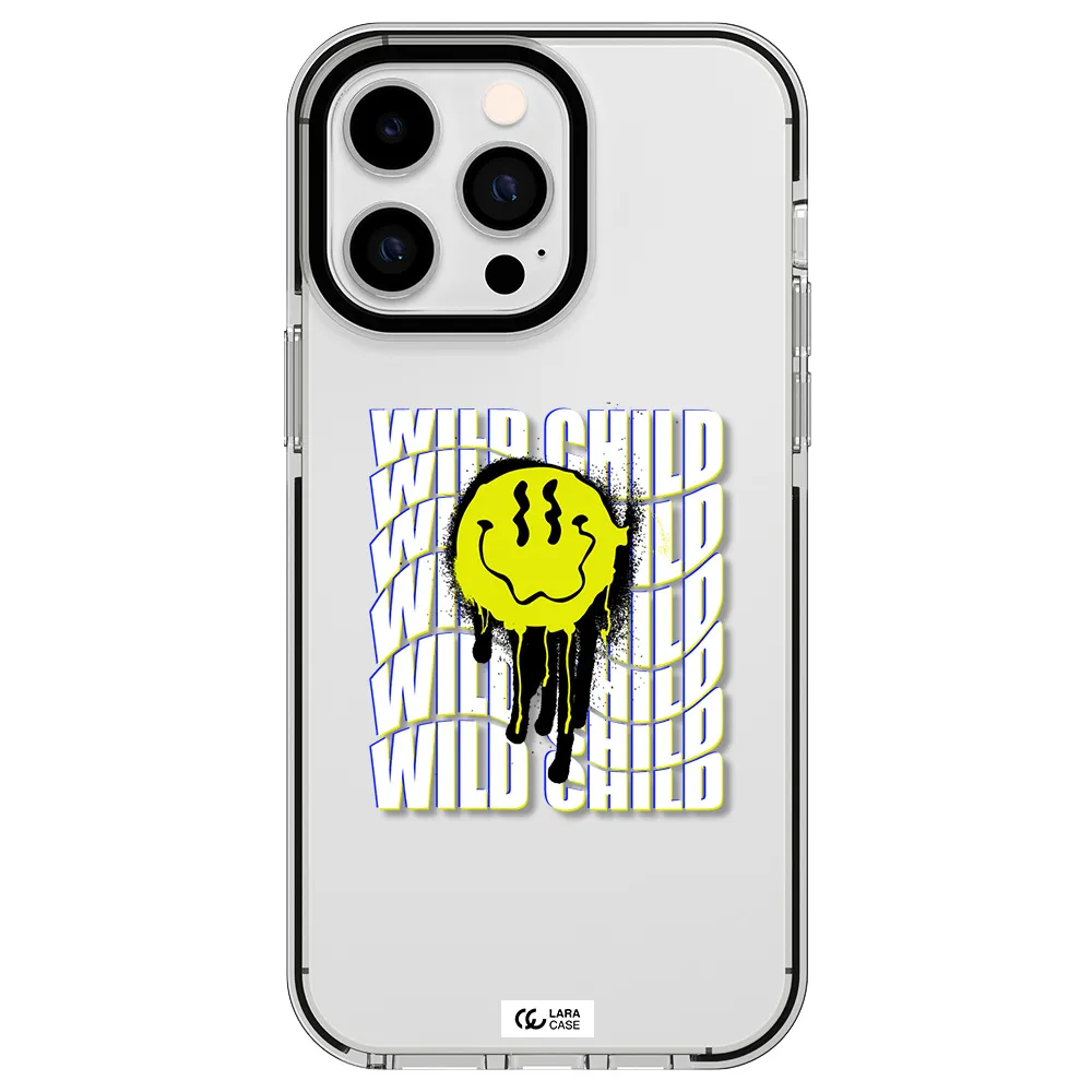 Wild Child Apple iPhone 14 pro max impact black border Case