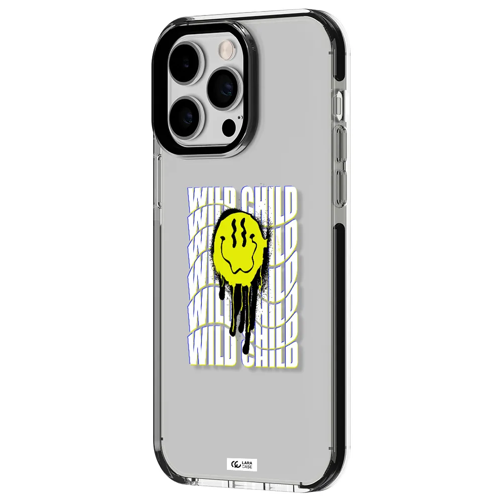Wild Child Apple iPhone 14 pro max impact black border Case