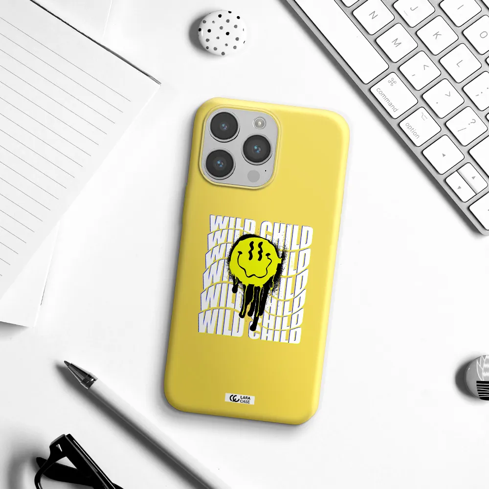 Wild Child Apple iPhone 14 pro max Silicone canary yellow Case