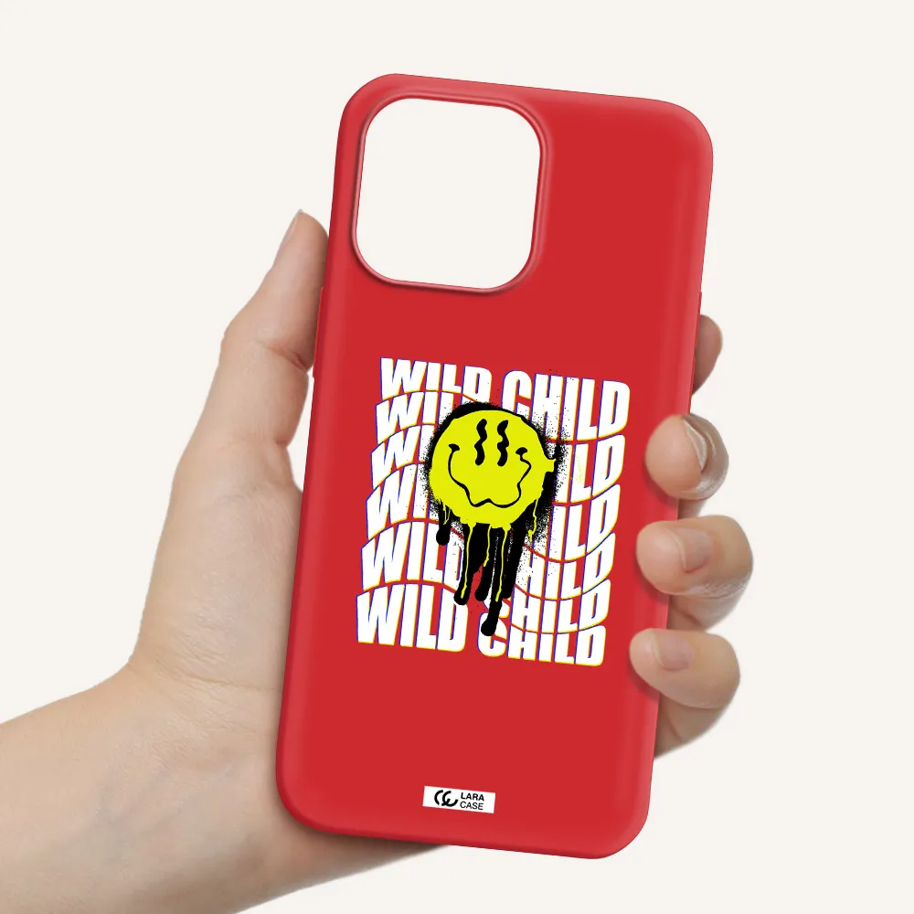 Wild Child Apple iPhone 14 pro max Silicone Imperial Red Case