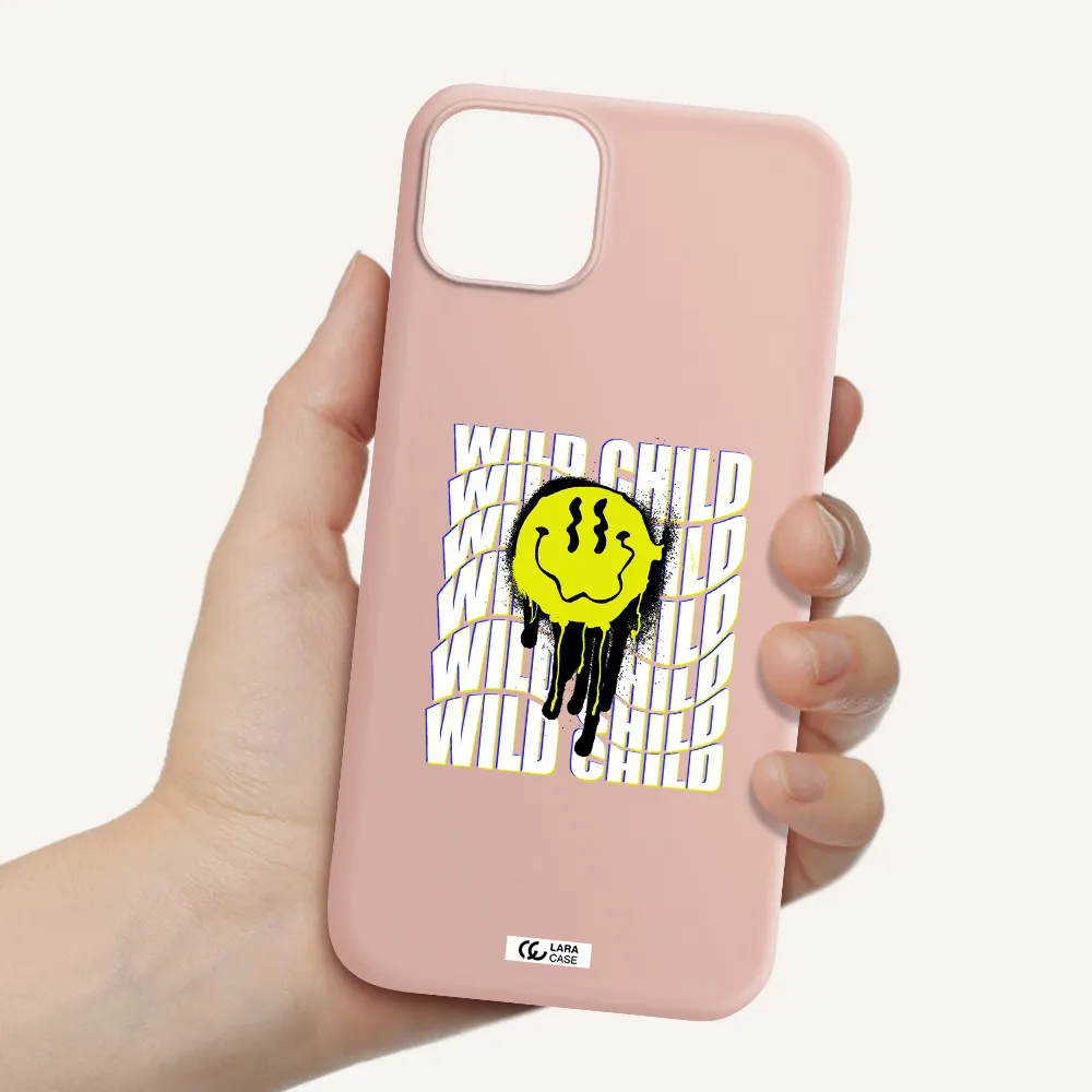 Wild Child Apple iPhone 14 Silicone pastel pink Case