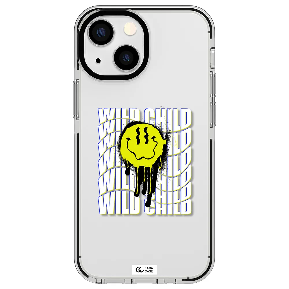 Wild Child Apple iPhone 15 impact black border Case
