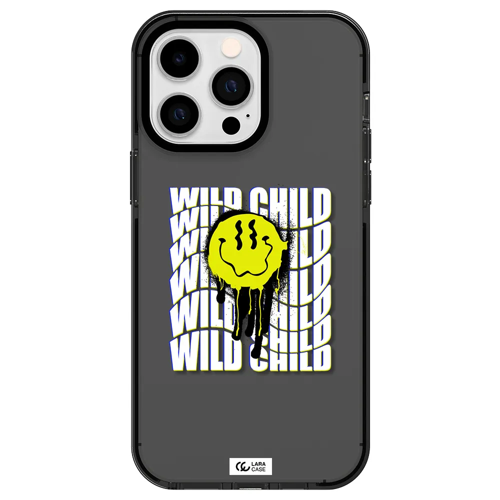 Wild Child Apple iPhone 15 Pro impact Smoke Black Case