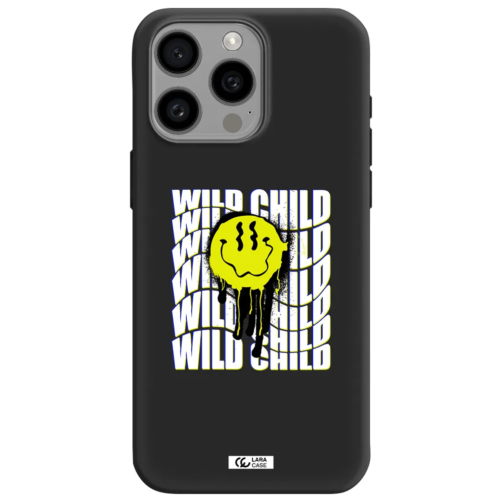 Wild Child Apple Iphone 15 Pro max Silicone black Case