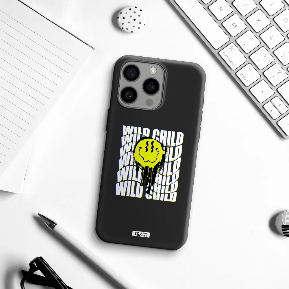 Wild Child Apple Iphone 15 Pro max Silicone black Case