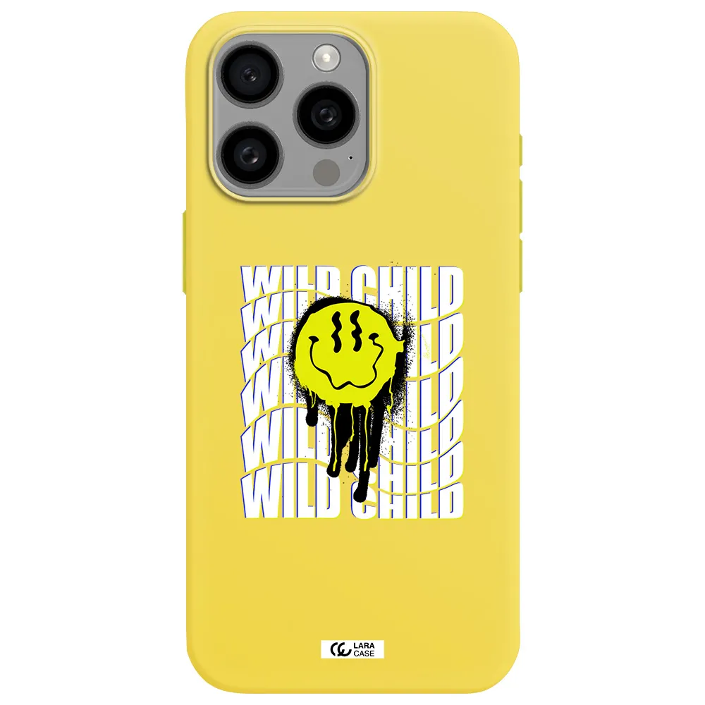 Wild Child Apple Iphone 15 Pro max Silicone canary yellow Case