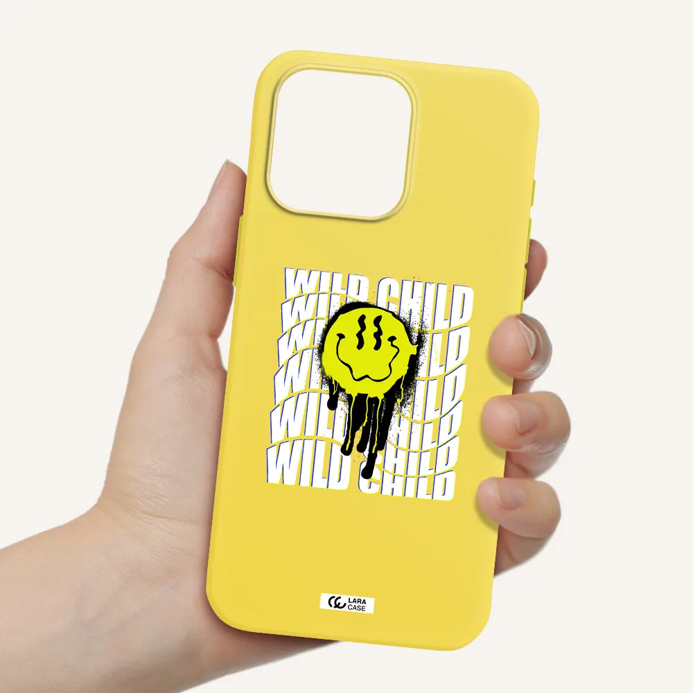 Wild Child Apple Iphone 15 Pro max Silicone canary yellow Case