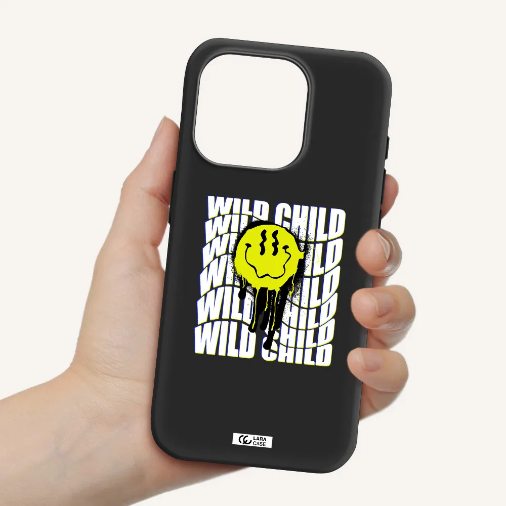 Wild Child Apple Iphone 15 Pro Silicone Black Case