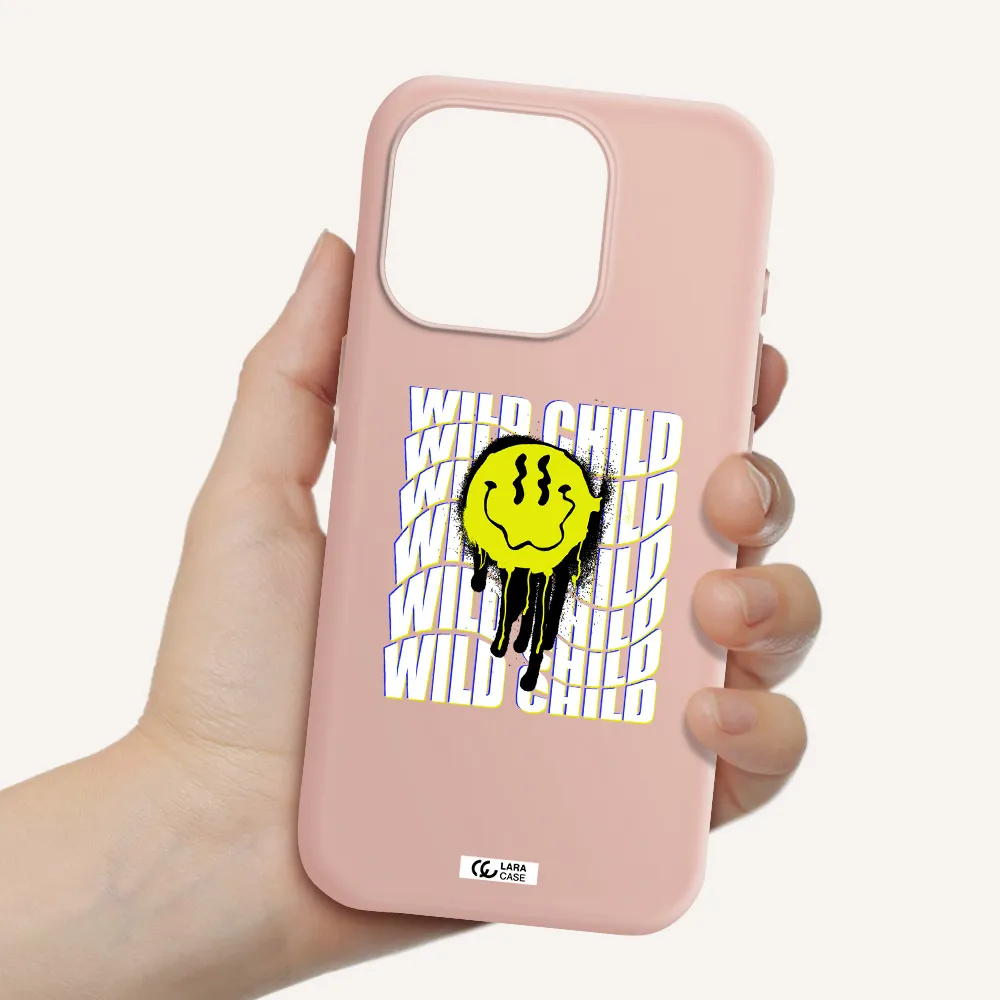 Wild Child Apple Iphone 15 Pro Silicone Pastel Pink Case