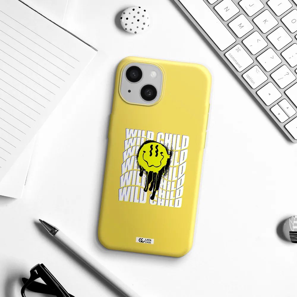 Wild Child Apple iPhone 15 Silicone canary yellow Case