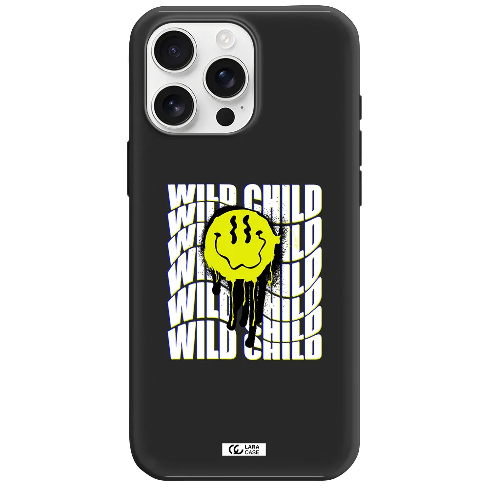 Wild Child Apple Iphone 16 Pro Max Silicone Black Case
