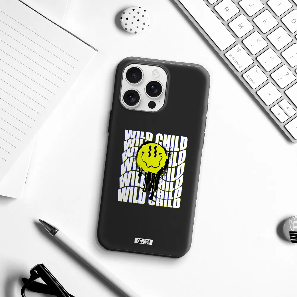 Wild Child Apple Iphone 16 Pro Max Silicone Black Case