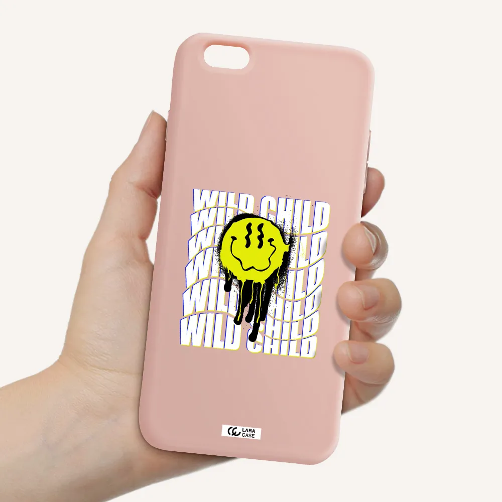 Wild Child Apple iPhone 6 plus Silicone pastel pink Case