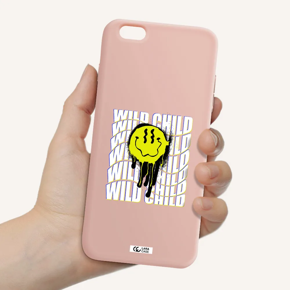 Wild Child Apple iPhone 6 s plus Silicone pastel pink Case