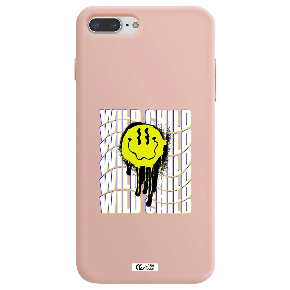 Wild Child Apple iPhone 7 plus Silicone pastel pink Case