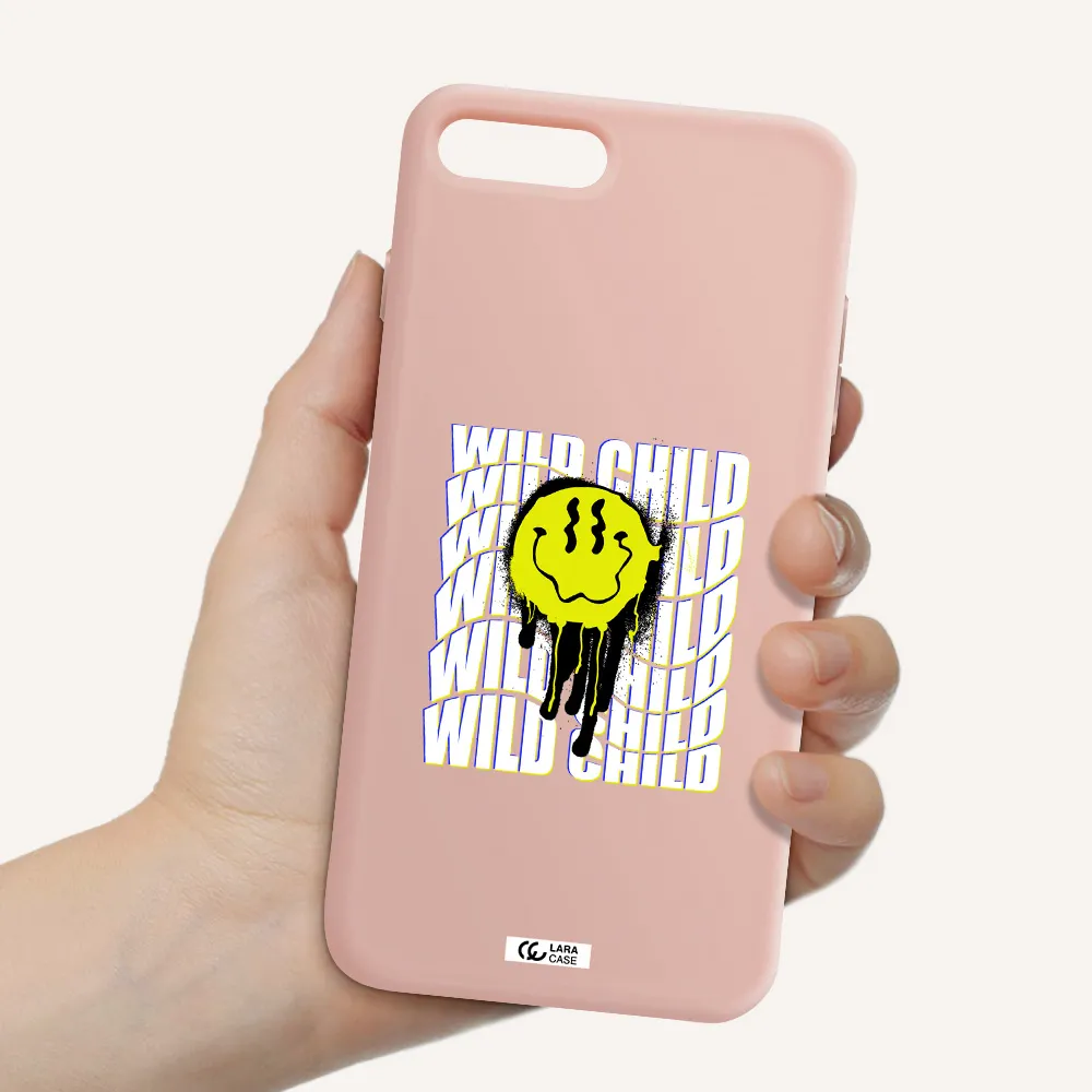 Wild Child Apple iPhone 7 plus Silicone pastel pink Case