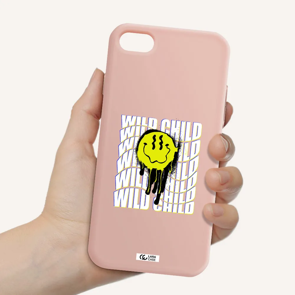 Wild Child Apple iPhone 7 Silicone pastel pink Case