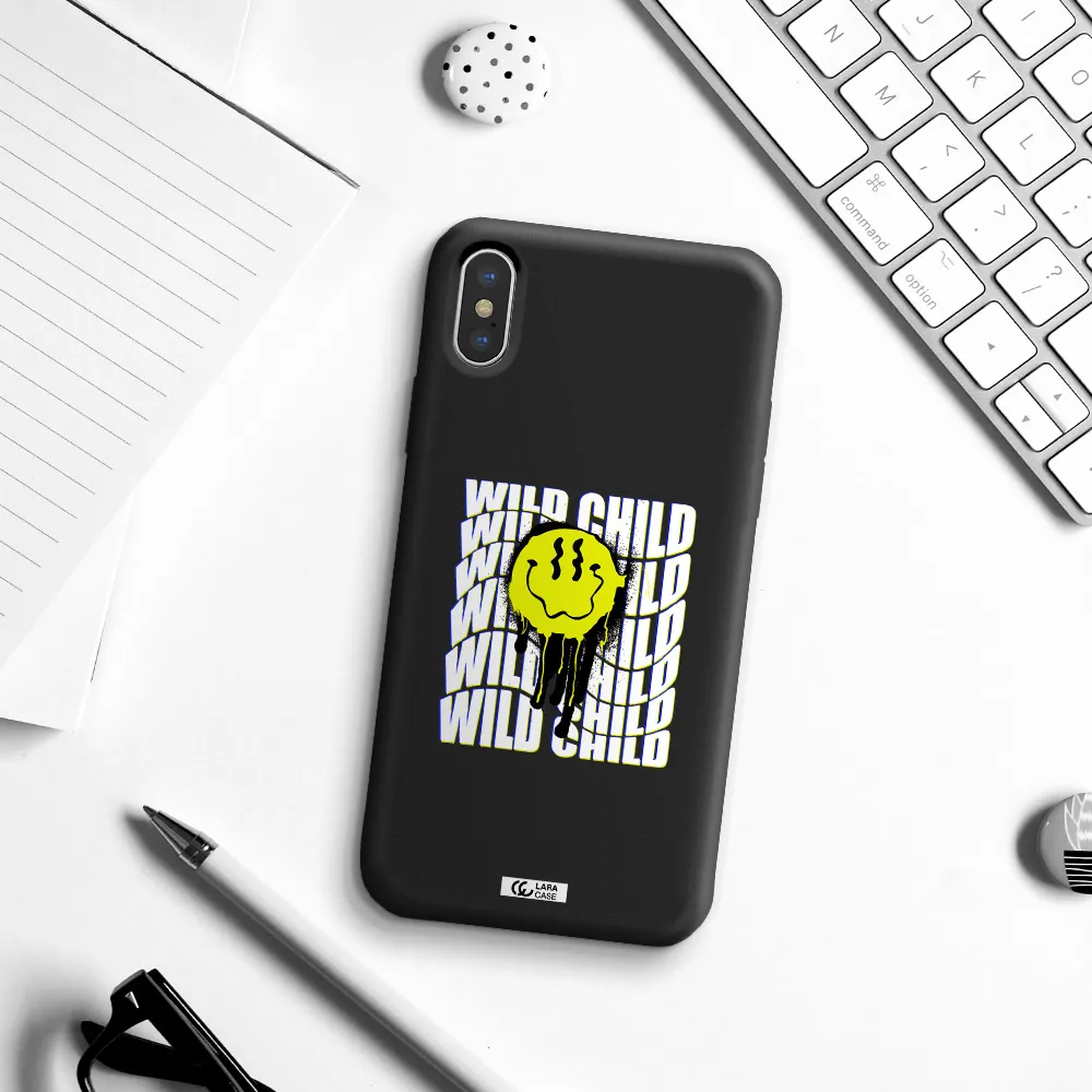 Wild Child Apple iPhone X Silicone black Case