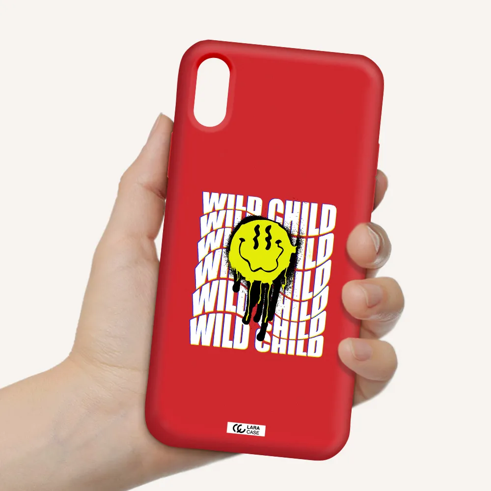 Wild Child Apple iPhone X Silicone Imperial Red Case