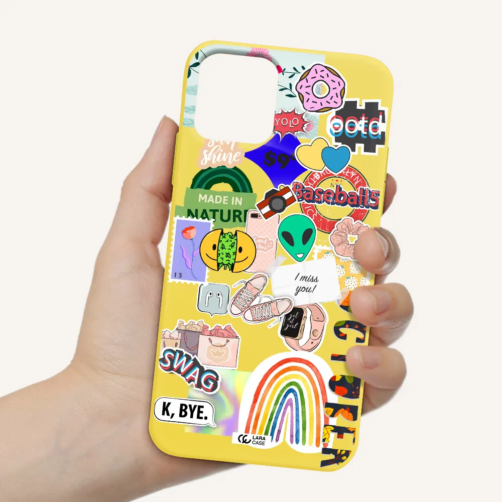 I Miss You Apple iPhone 11 pro max Silicone canary yellow Case