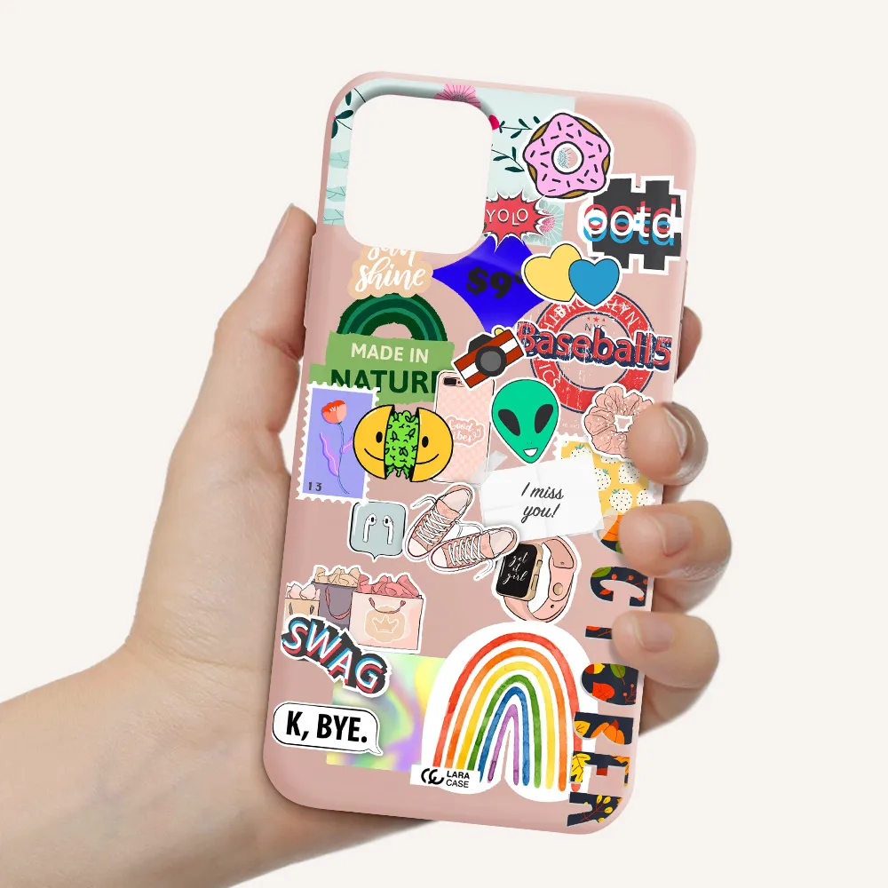 I Miss You Apple iPhone 11 pro max Silicone pastel pink Case