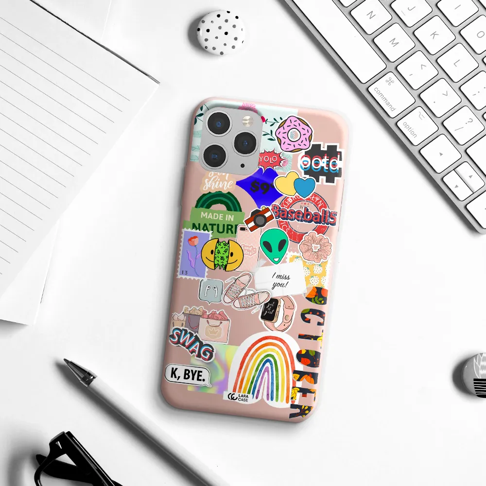 I Miss You Apple iPhone 11 pro max Silicone pastel pink Case