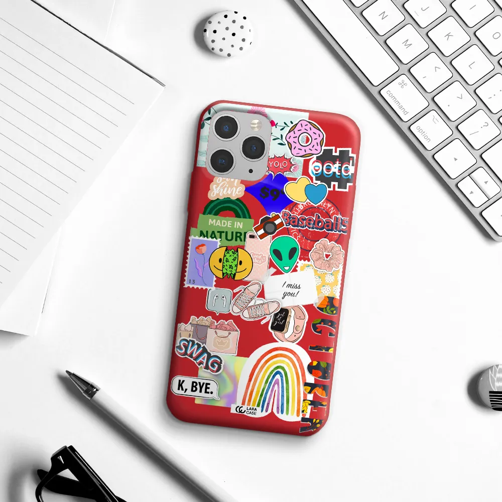 I Miss You Apple iPhone 11 pro Silicone Imperial Red Case