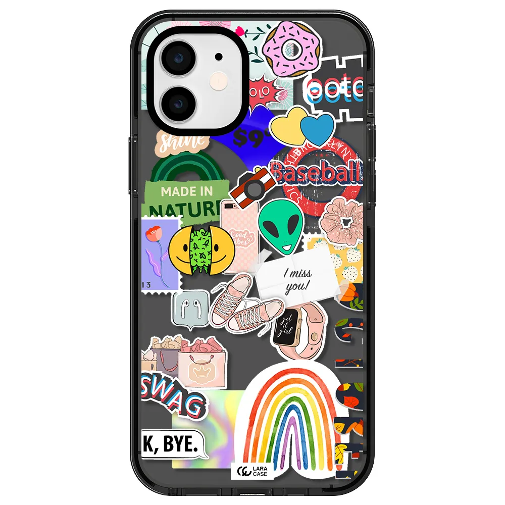 I Miss You Apple iPhone 12 impact Smoke Black Case