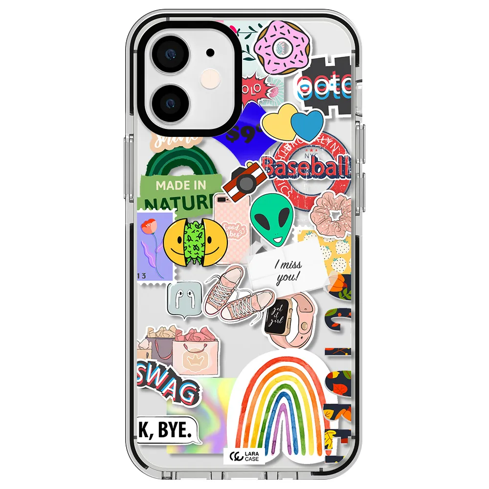 I Miss You Apple iPhone 12 mini impact black border Case