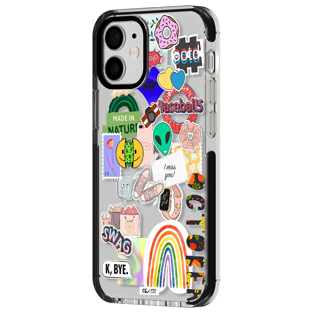 I Miss You Apple iPhone 12 mini impact black border Case