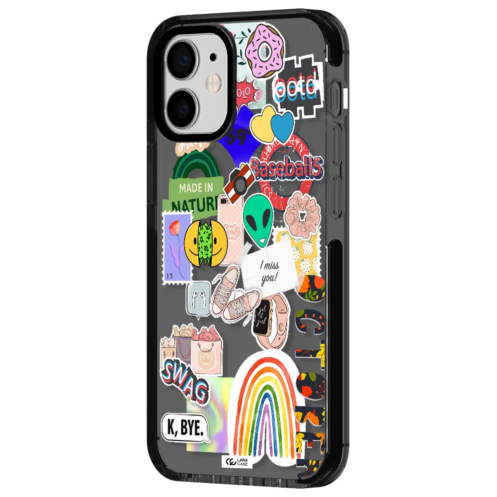 I Miss You Apple iPhone 12 mini impact Smoke Black Case