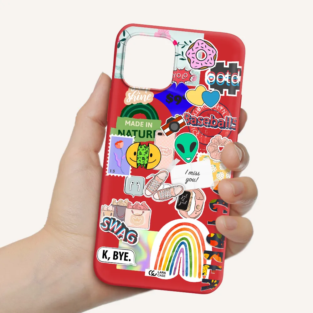 I Miss You Apple iPhone 12 mini Silicone Imperial Red Case