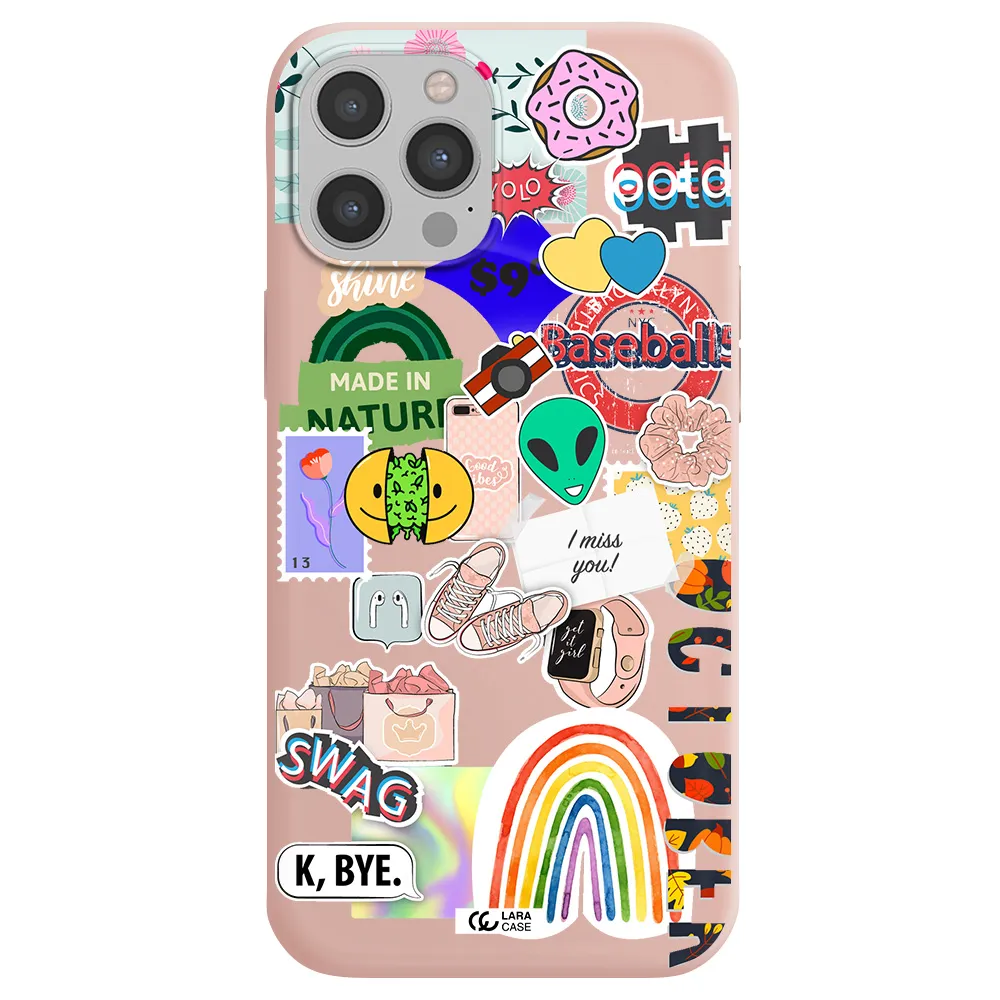 I Miss You Apple iPhone 12 pro max Silicone pastel pink Case