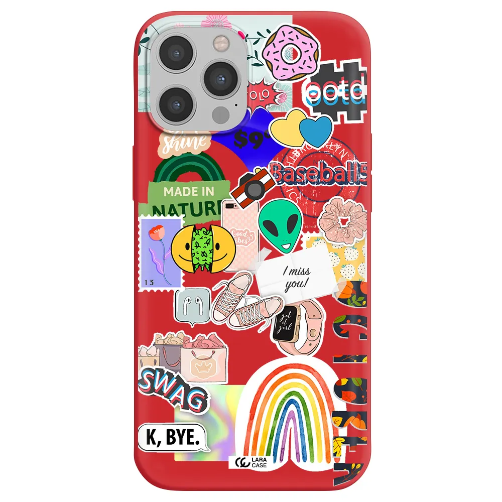 I Miss You Apple iPhone 12 pro Silicone Imperial Red Case