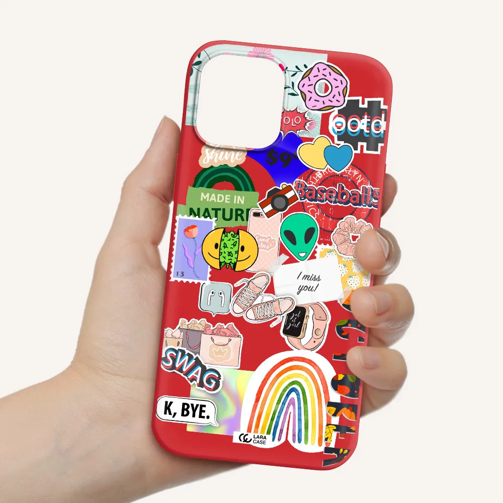 I Miss You Apple iPhone 12 pro Silicone Imperial Red Case