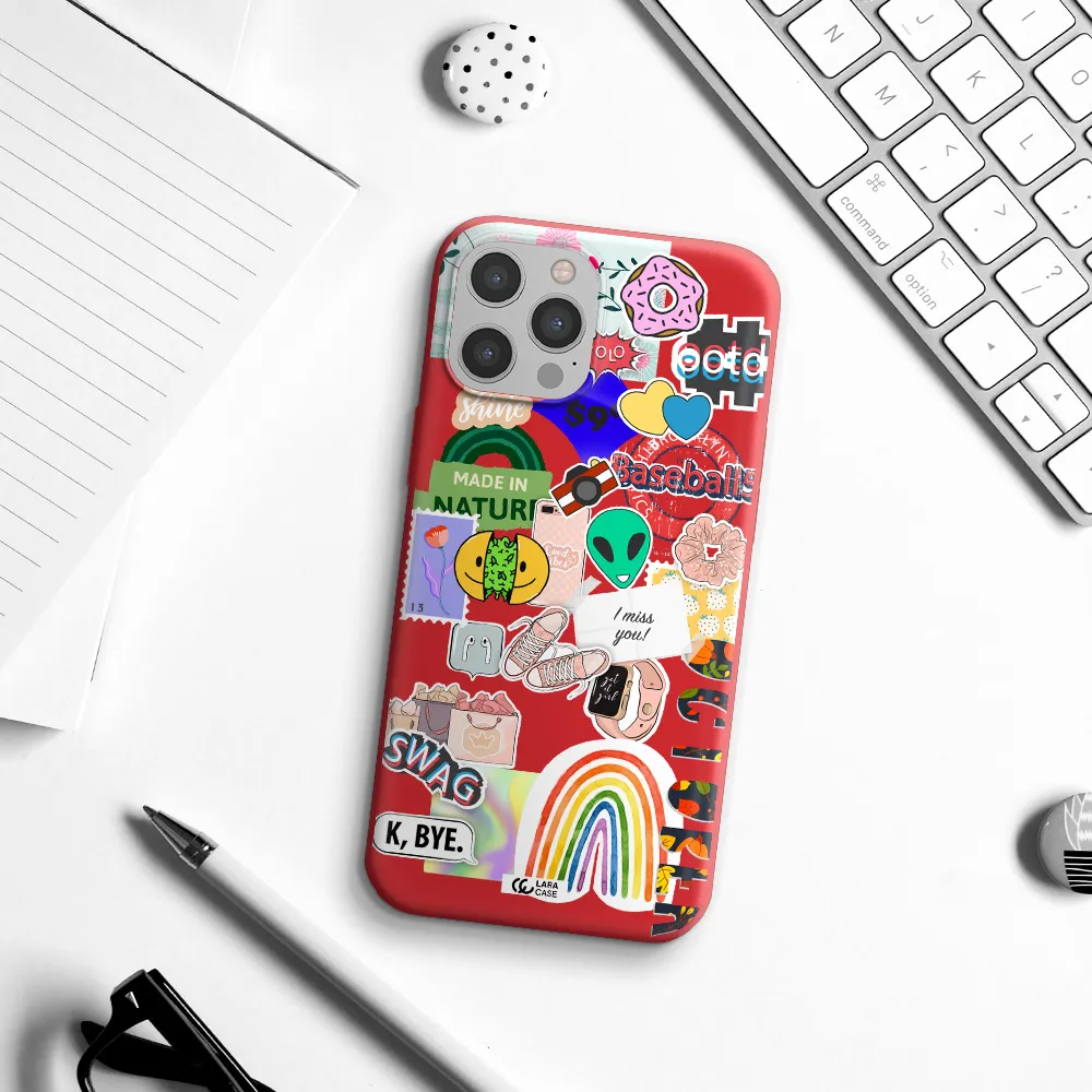 I Miss You Apple iPhone 12 pro Silicone Imperial Red Case