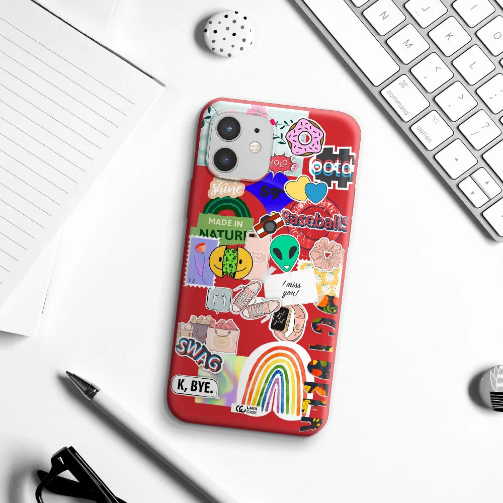 I Miss You Apple iPhone 12 Silicone Imperial Red Case